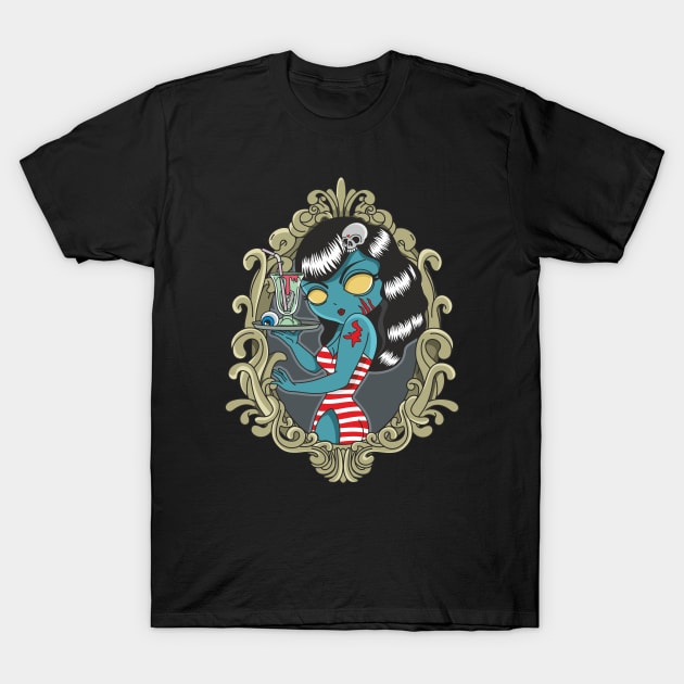 Zombie Girl T-Shirt by idiotstile